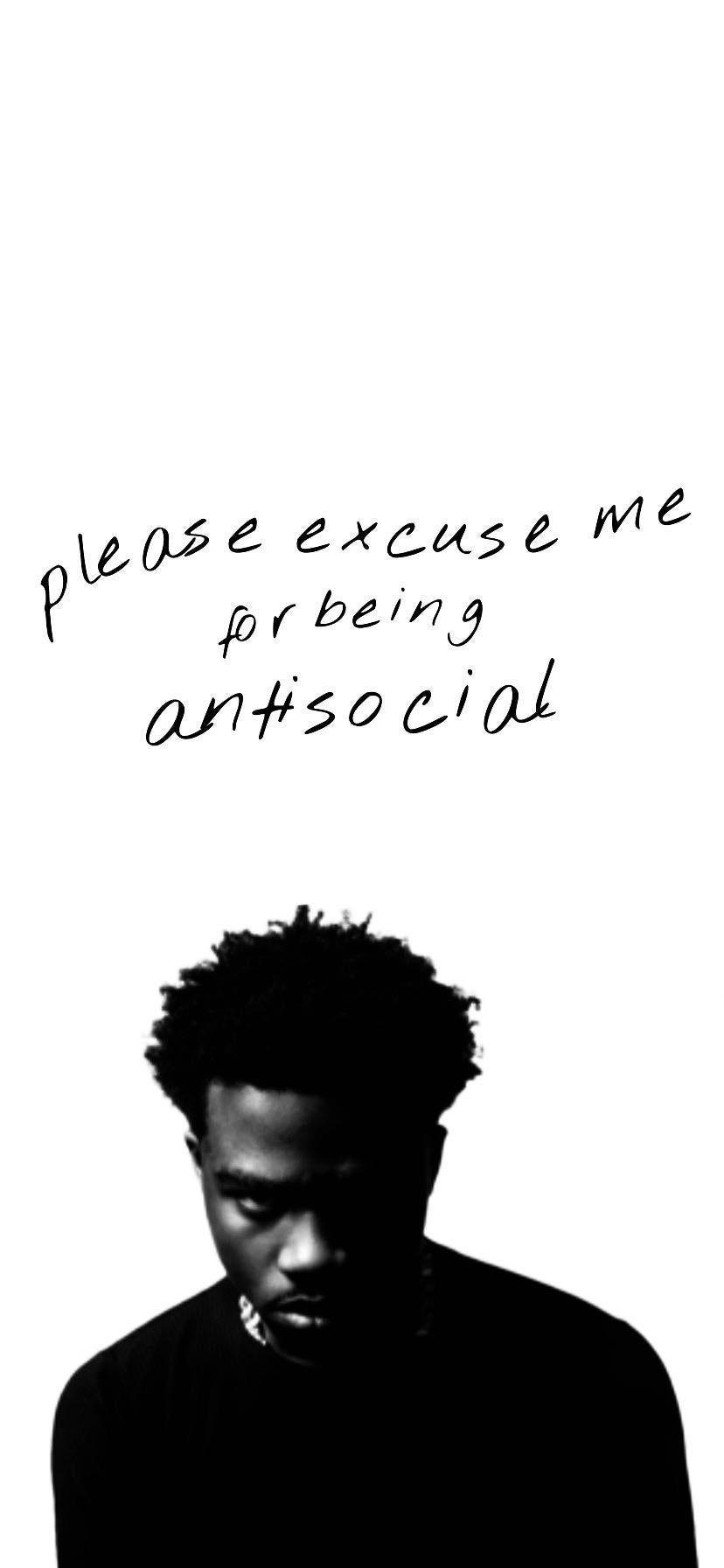 828x1792 Please Excuse Me For Being Antisocial Wallpaper