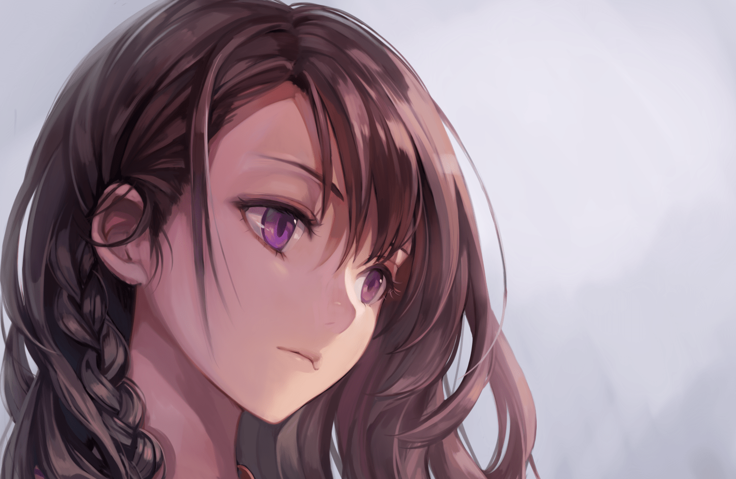 1500x978 Anime Original Girl Braid Wallpaper. Anime braids, Anime drawings