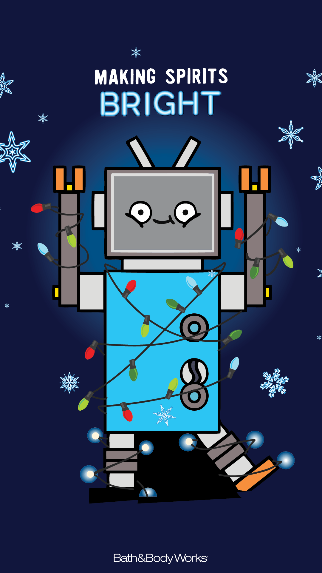 1080x1920 Christmas Robot Wallpaper iPhone Background. Robot wallpaper