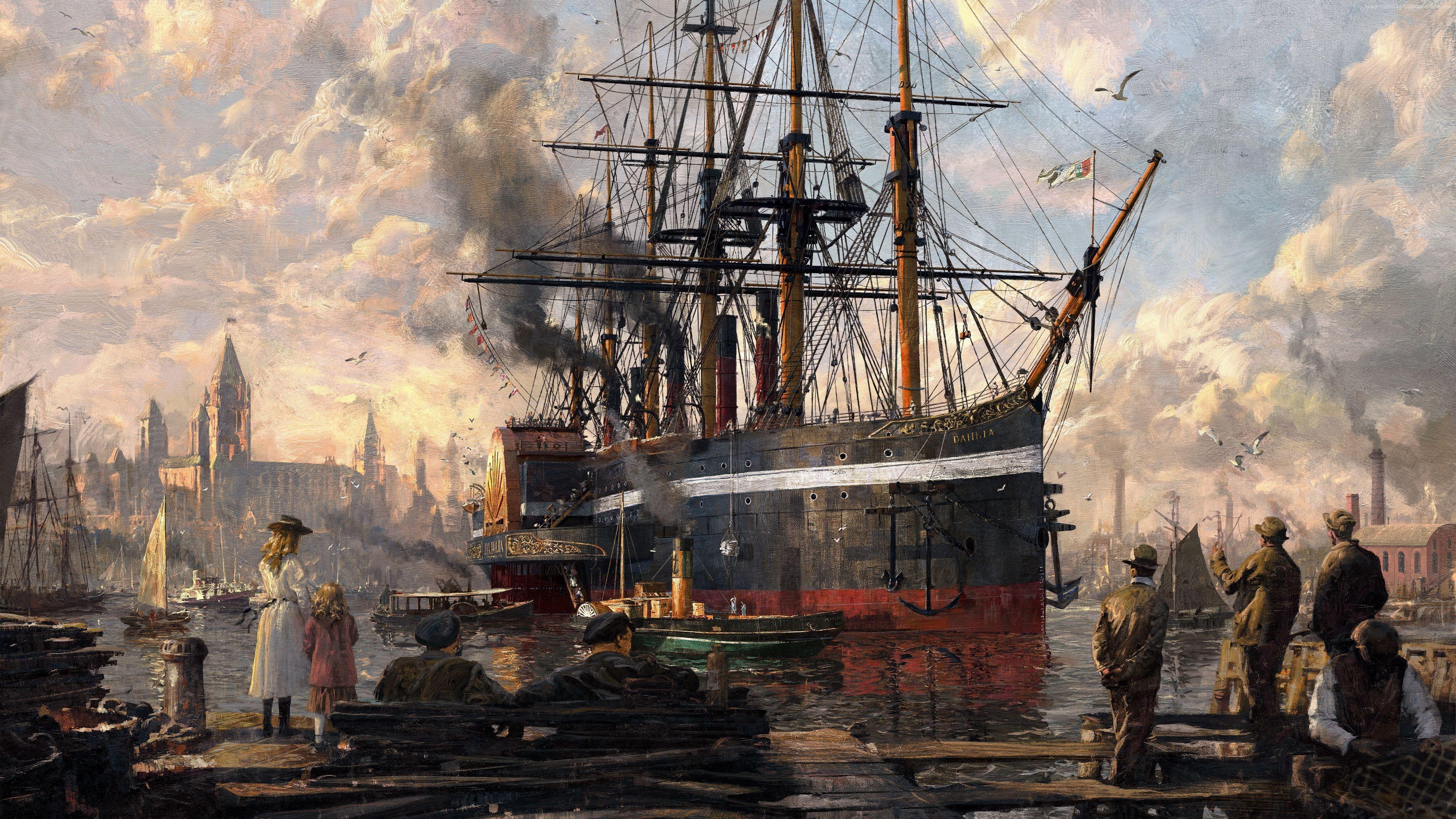3840x2160 k, #poster, #Anno 1800. Games wallpaper and background