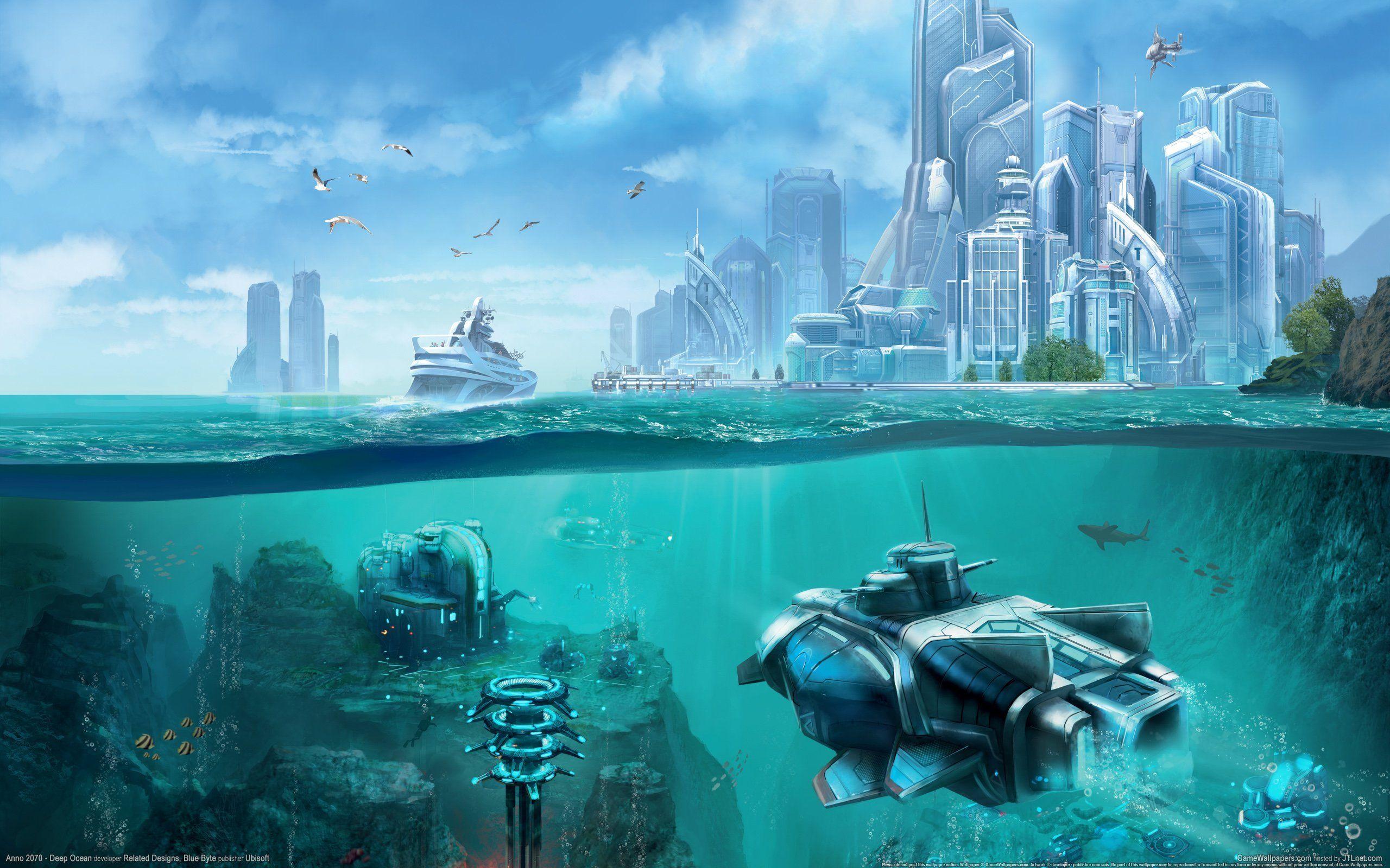 2560x1600 ANNO 2070 Building Game Strategy Sci Fi City Cities Design
