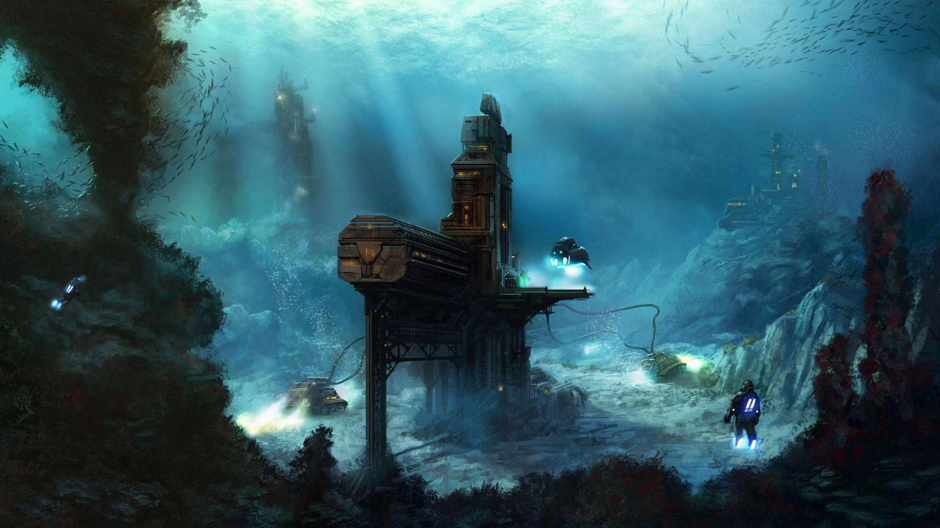 1920x1080 Underwater World. Wallpaper from Anno 2070
