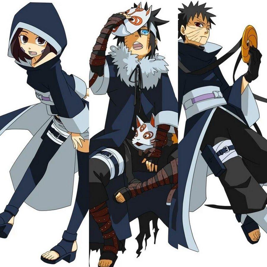 900x900 Rin, Naruto and Obito. Menma uzumaki, Naruto sasuke sakura, Anime