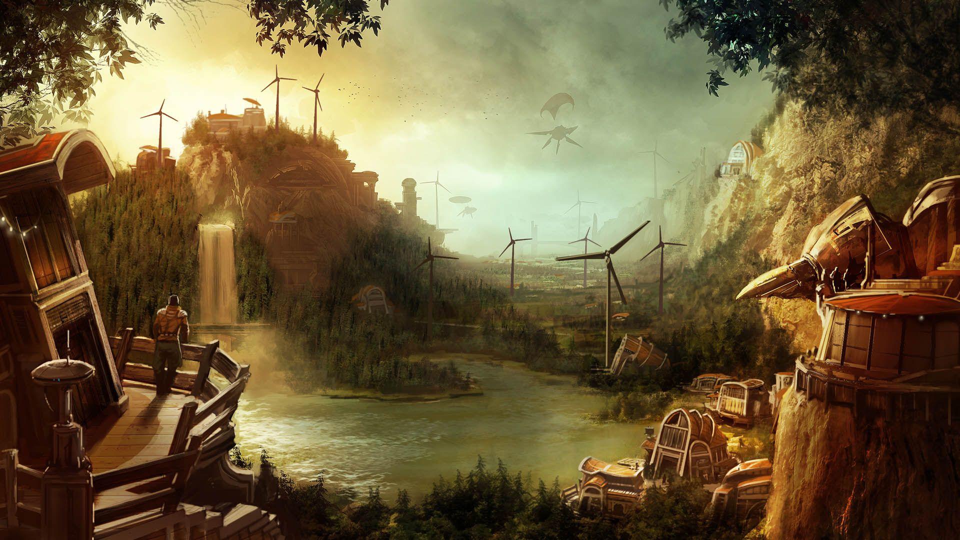1920x1080 Sanctuary. Wallpaper from Anno 2070