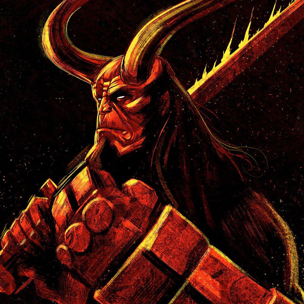 1024x1024 Hellboy New Digital Artwork 1024x1024 Resolution HD 4k