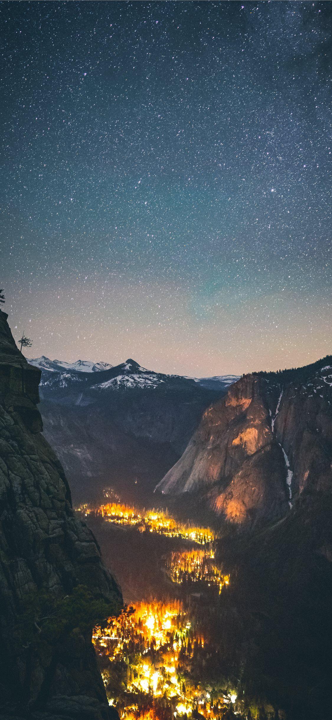 1125x2436 aerial photography of mountain iPhone 11 Wallpaper Free Download