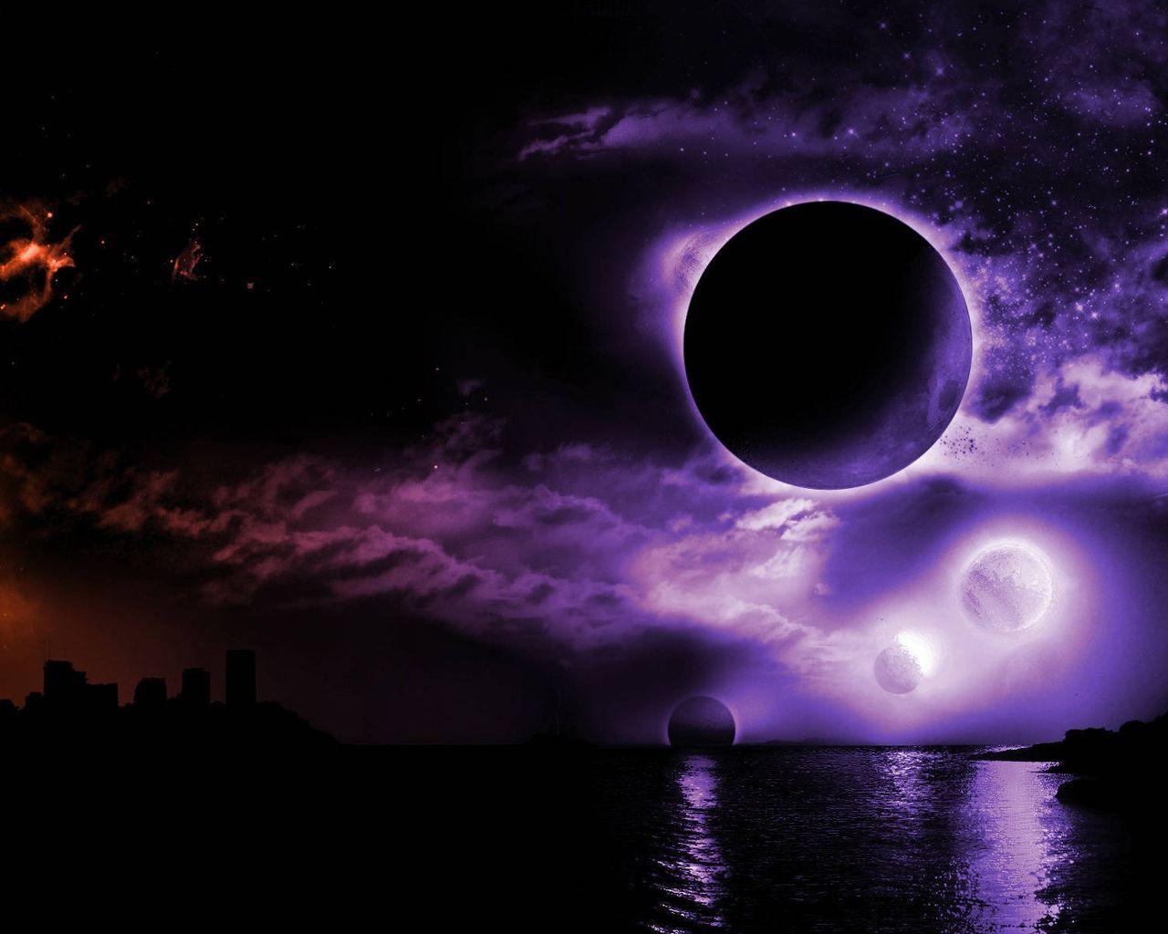 1280x1024 Purple planets