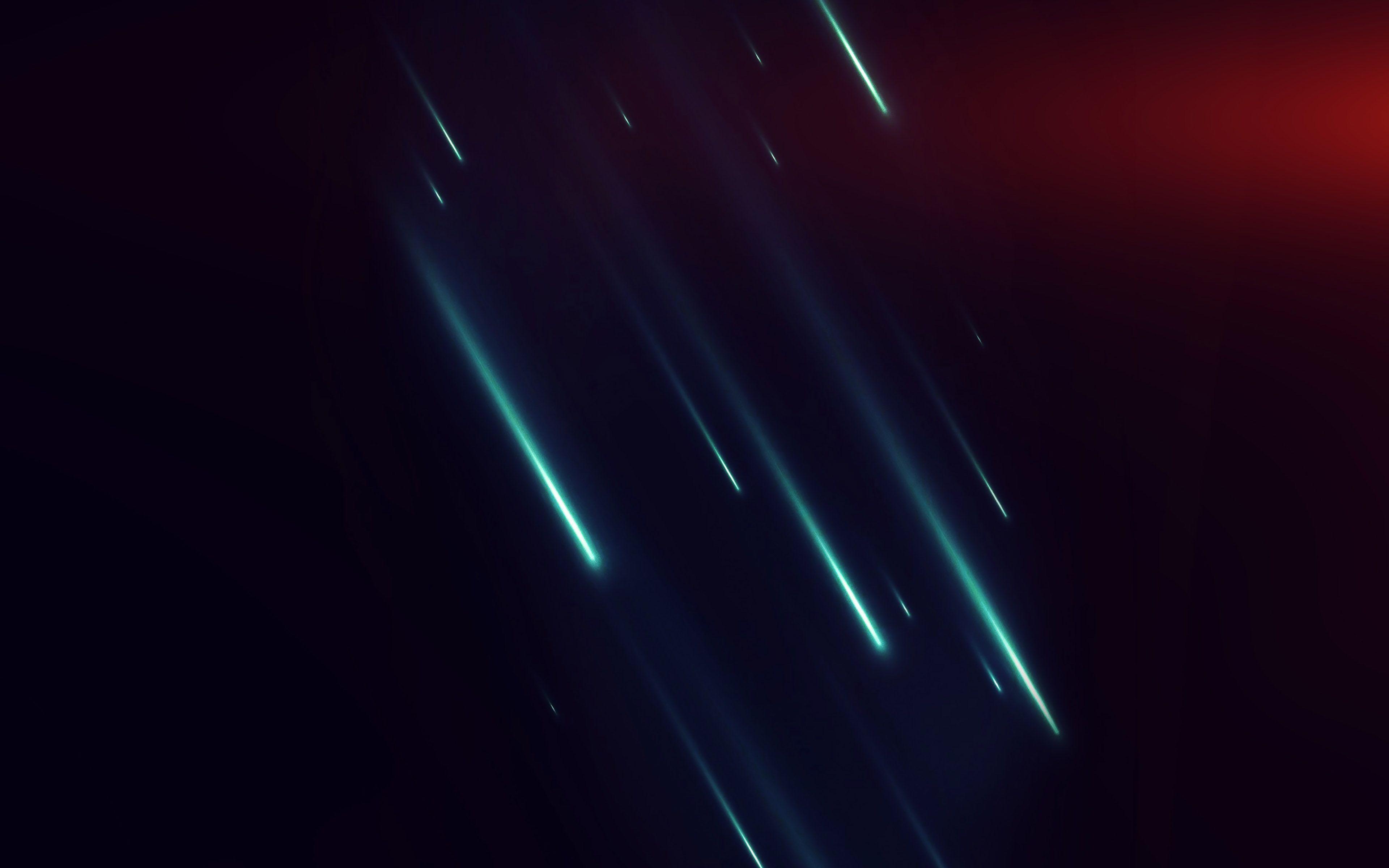 3840x2400 Meteor Graphic Blue Flare Dark Digital Art Pattern