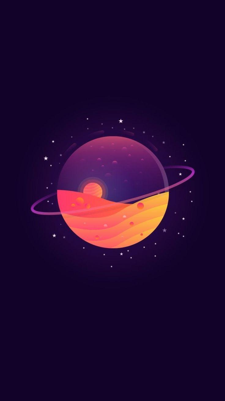 736x1308 iPhone Wallpaper purple planet, iPhone Wallpaper #Dark