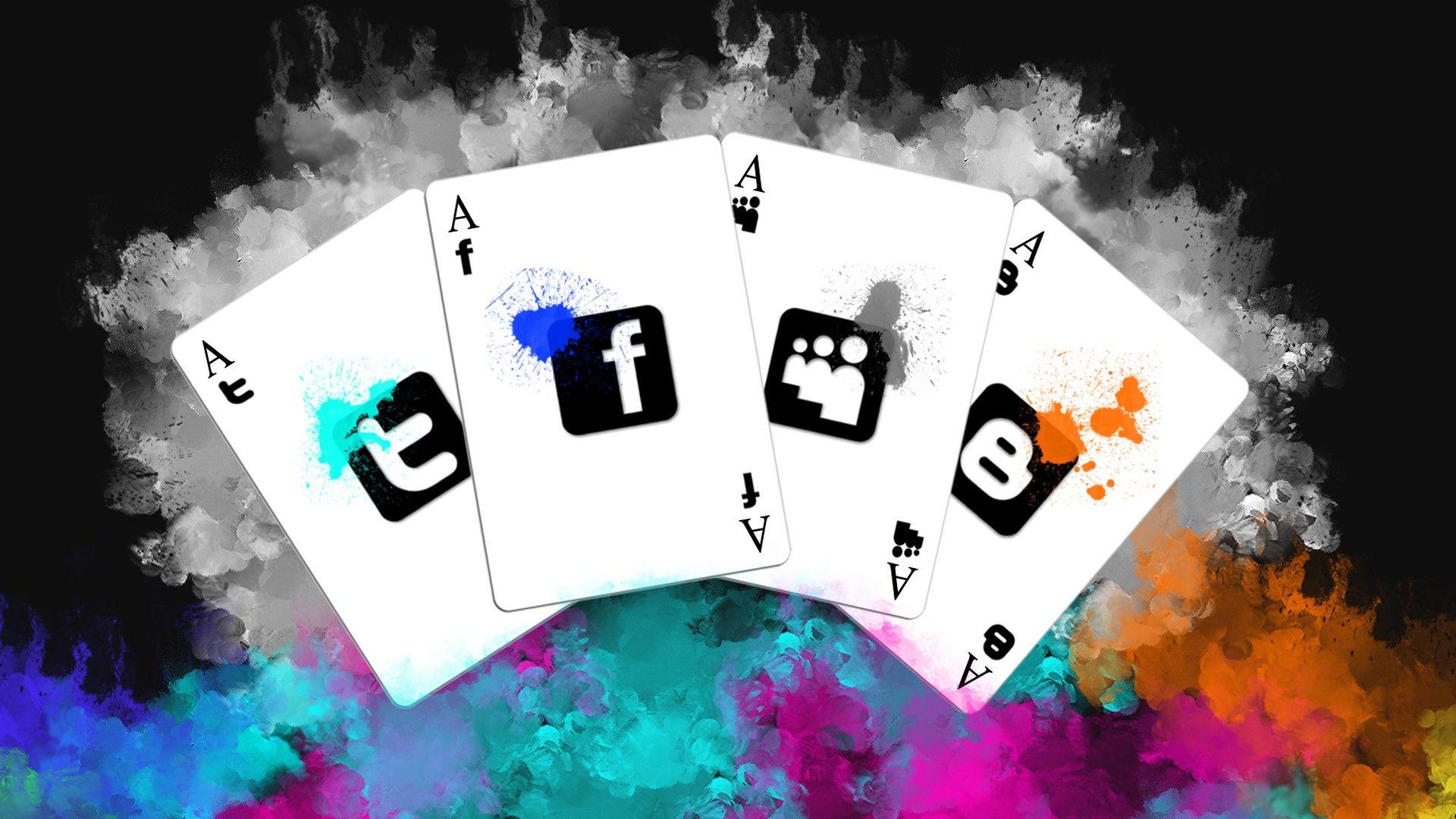 1920x1080 Poker Cards Wallpaper Social Media Background