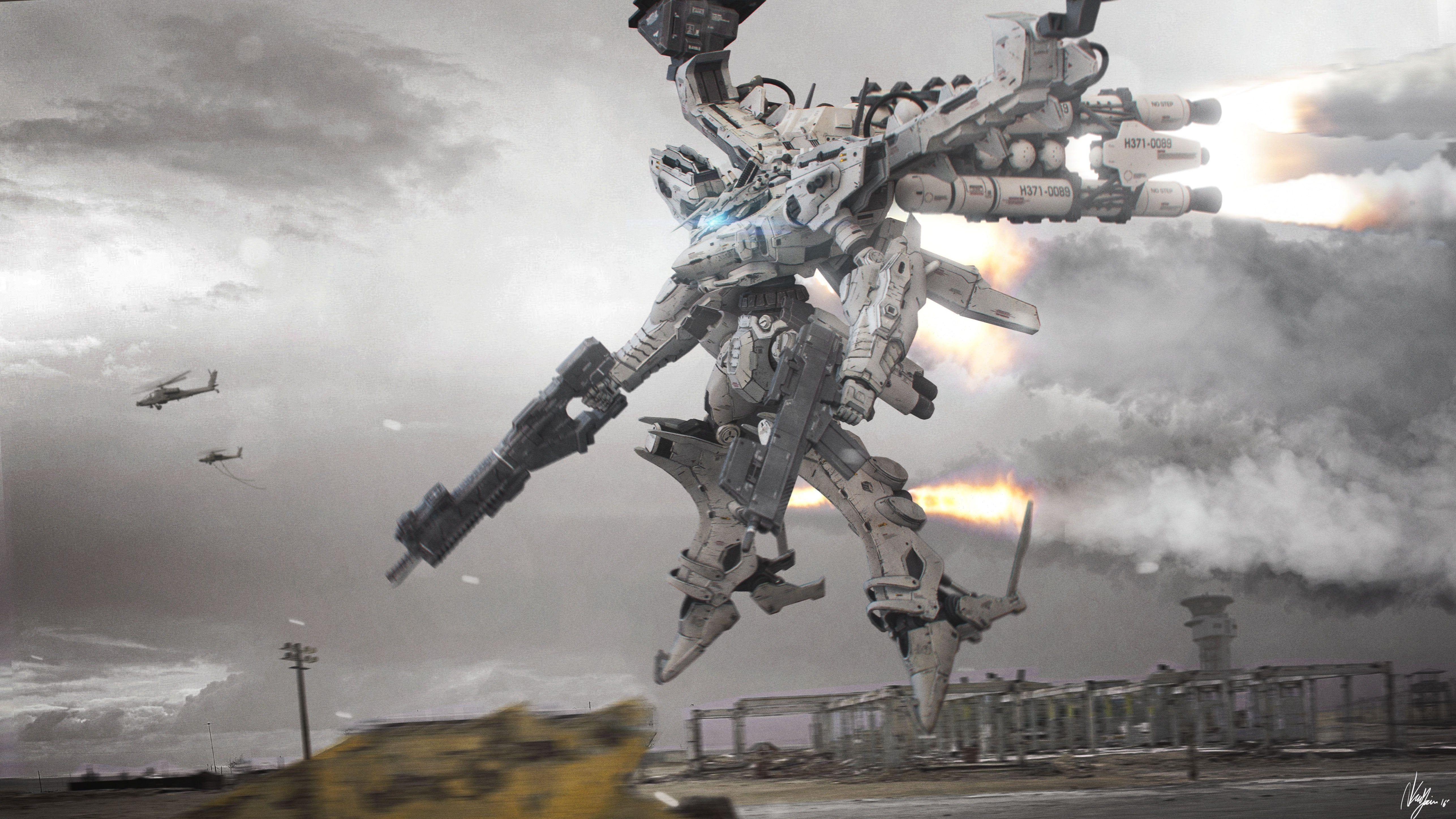 5146x2895 Armored Core 4 Answer I made a 5K wallpaper of White Glint after