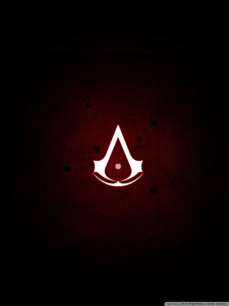 768x1024 Assassin Creed Logo Mobile Wallpaper