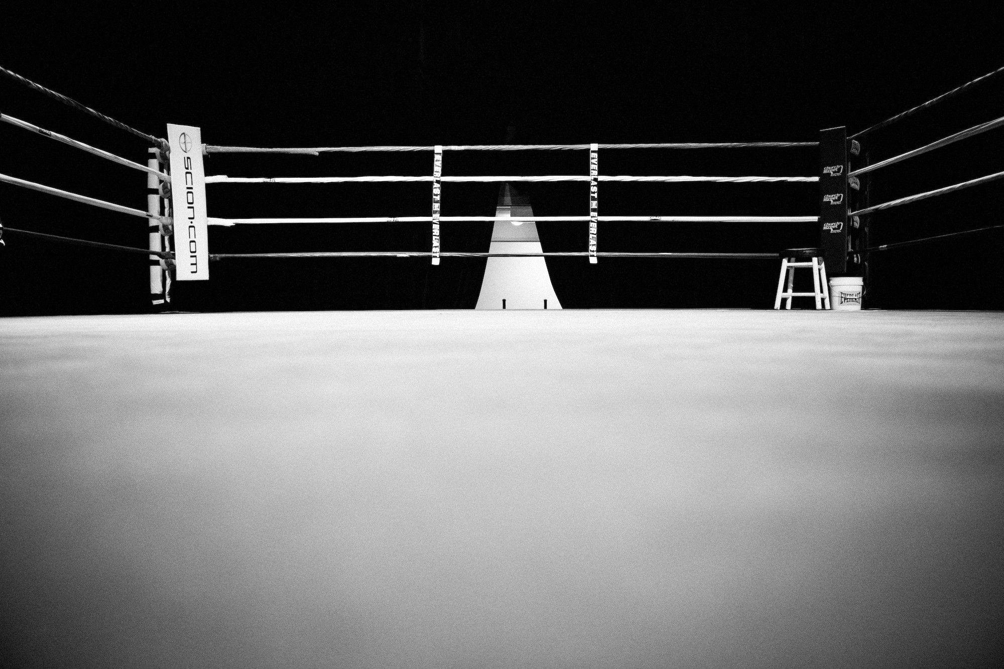 inside boxing ring