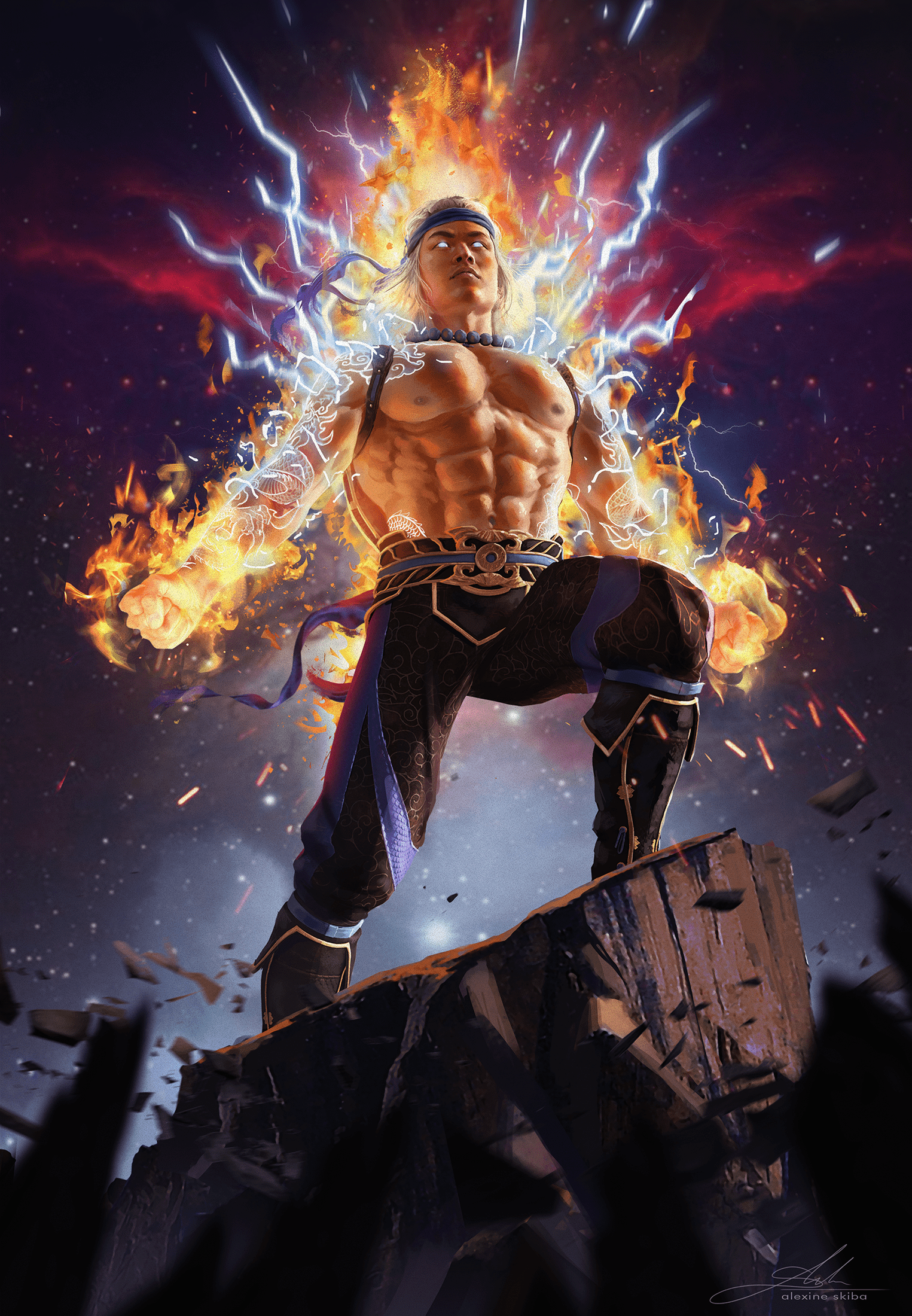 1525x2200 God of Thunder and Fire (Artwork by me)