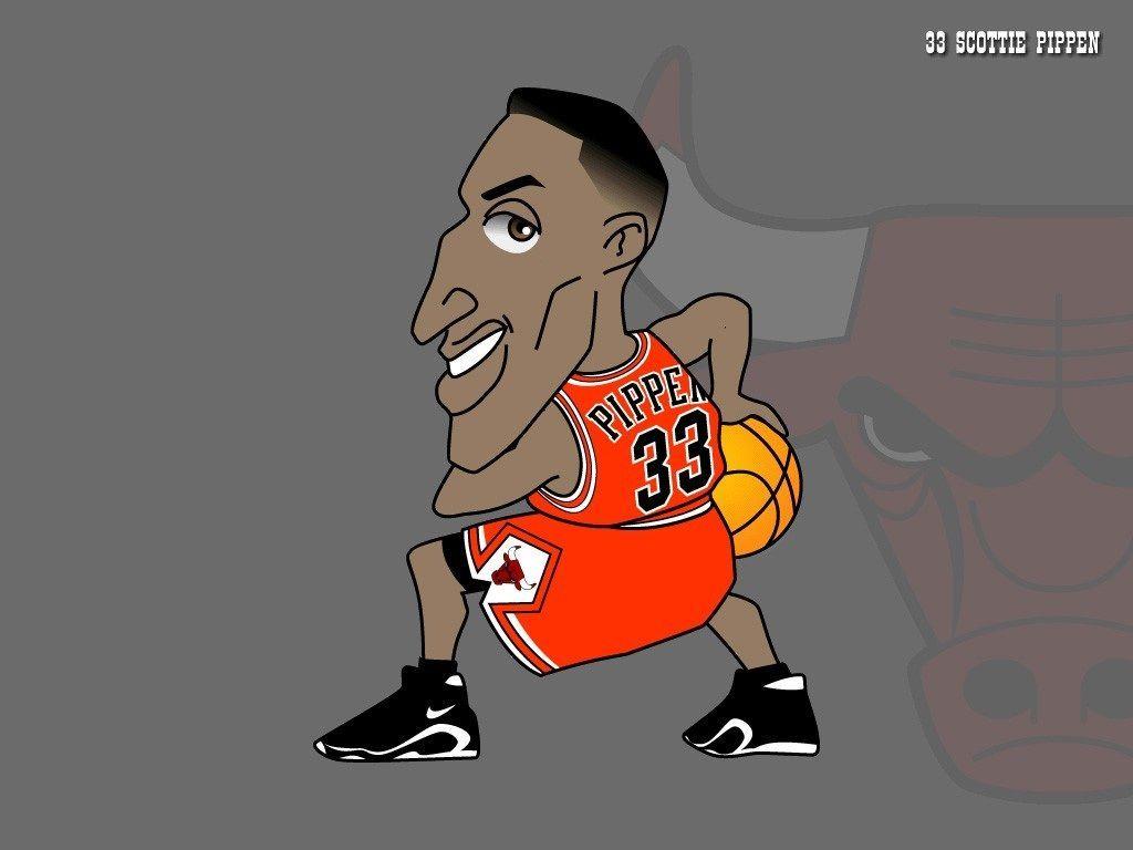 1024x768 Scottie Pippen. Basketball picture, Scottie pippen, Cartoon