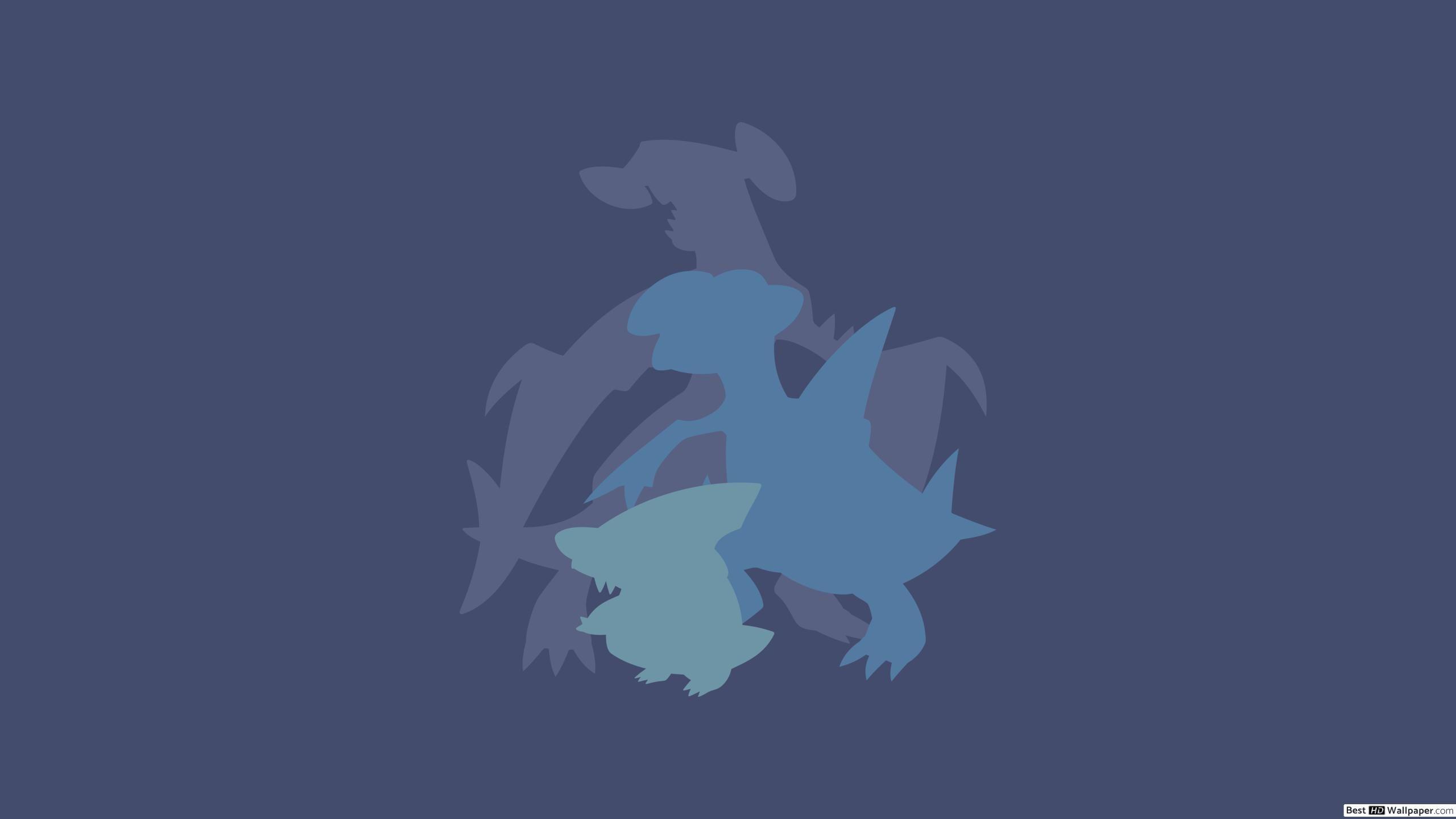 2560x1440 Free download Gabite Garchomp Gible of Pokemon HD wallpaper