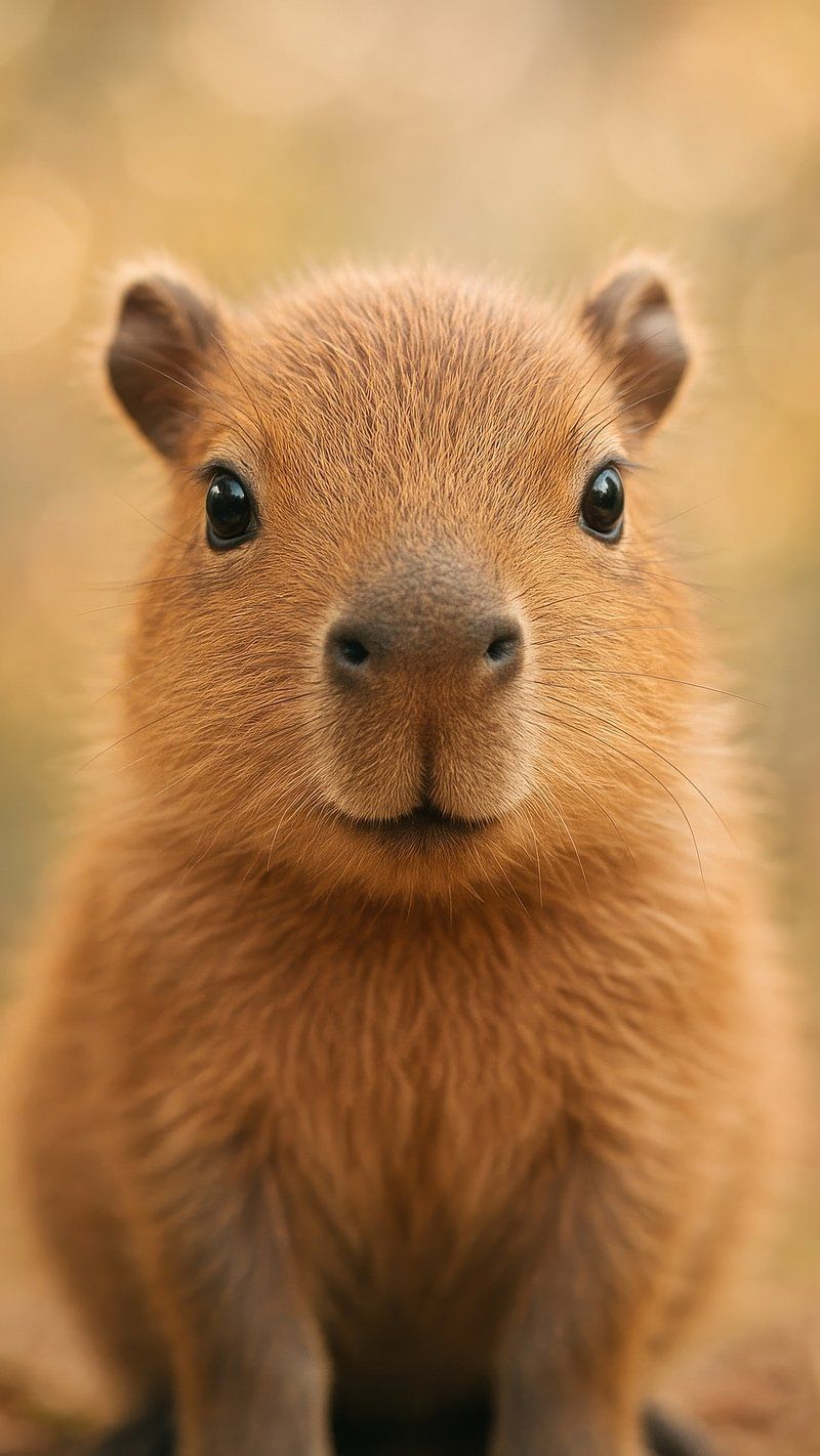 800x1422 Adorable baby capybara wallpaper