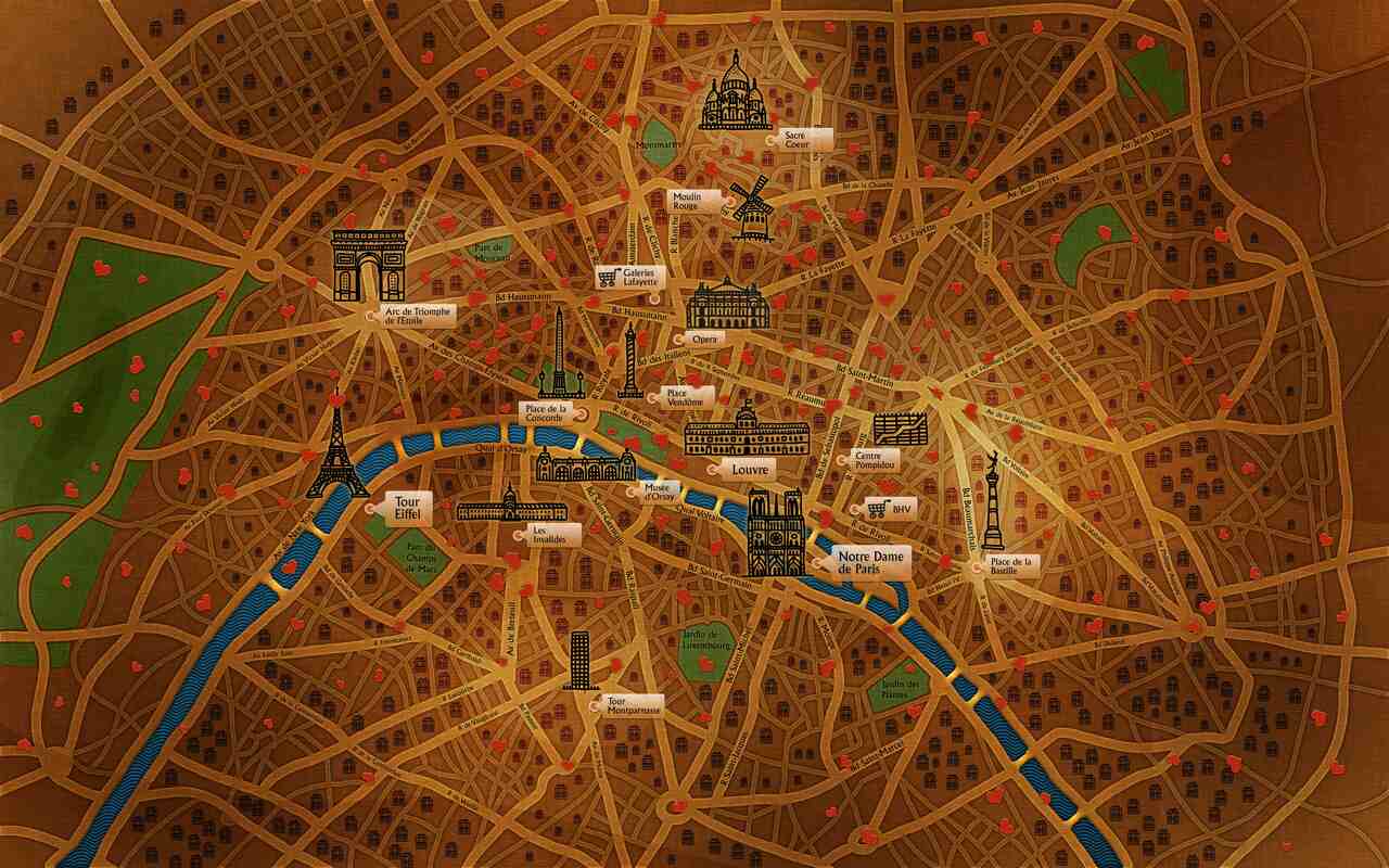 1280x800 Paris Map · Vlad.studio
