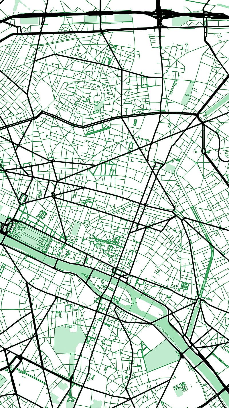 800x1422 Map of Paris, City, Digital, DimDom, Europe, France, Maps, Streets, Travel, World city, HD phone wallpaper