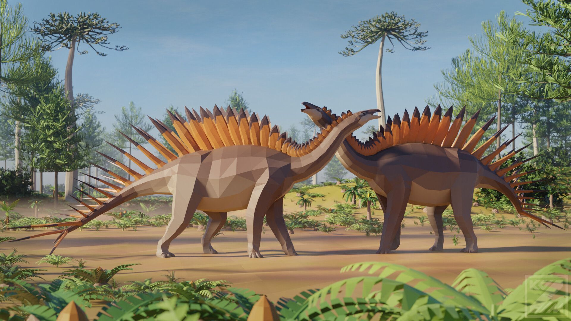 1920x1080 Low Poly Paleoart Set May June 2022