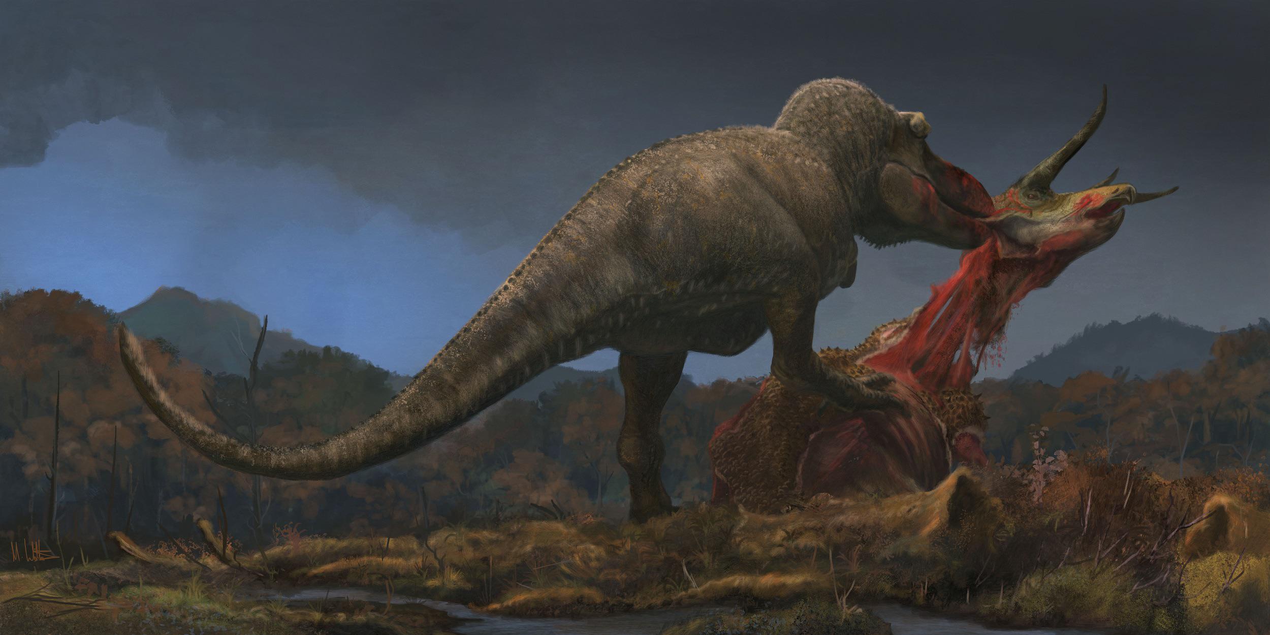 2500x1250 Hopping on the proverbial band wagon. Some paleo art of my favorite dinosaur: Tyrannosaurus rex. All illustrations done by the legendary paleoartist Dr. Mark Witton Check him out!!