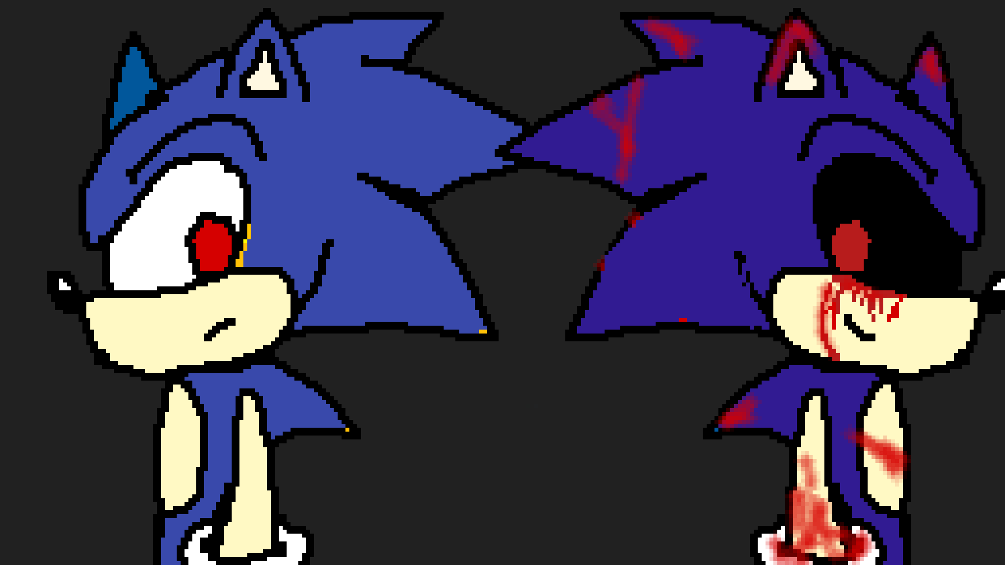 2048x1152 Pixilart VS SONIC EXE