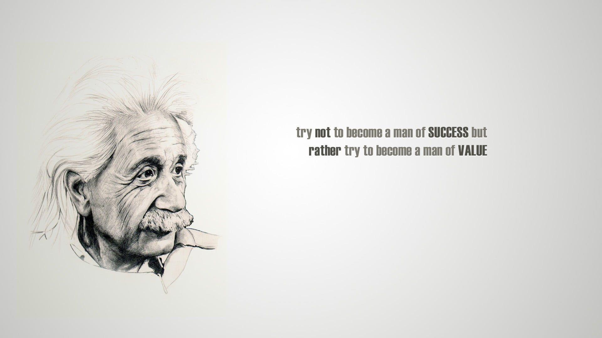 1920x1080 Albert Einstein illustration, Albert Einstein, quote, men