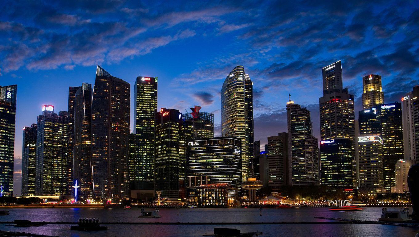 1360x768 City Lights Buildings 4k Laptop HD HD 4k Wallpaper