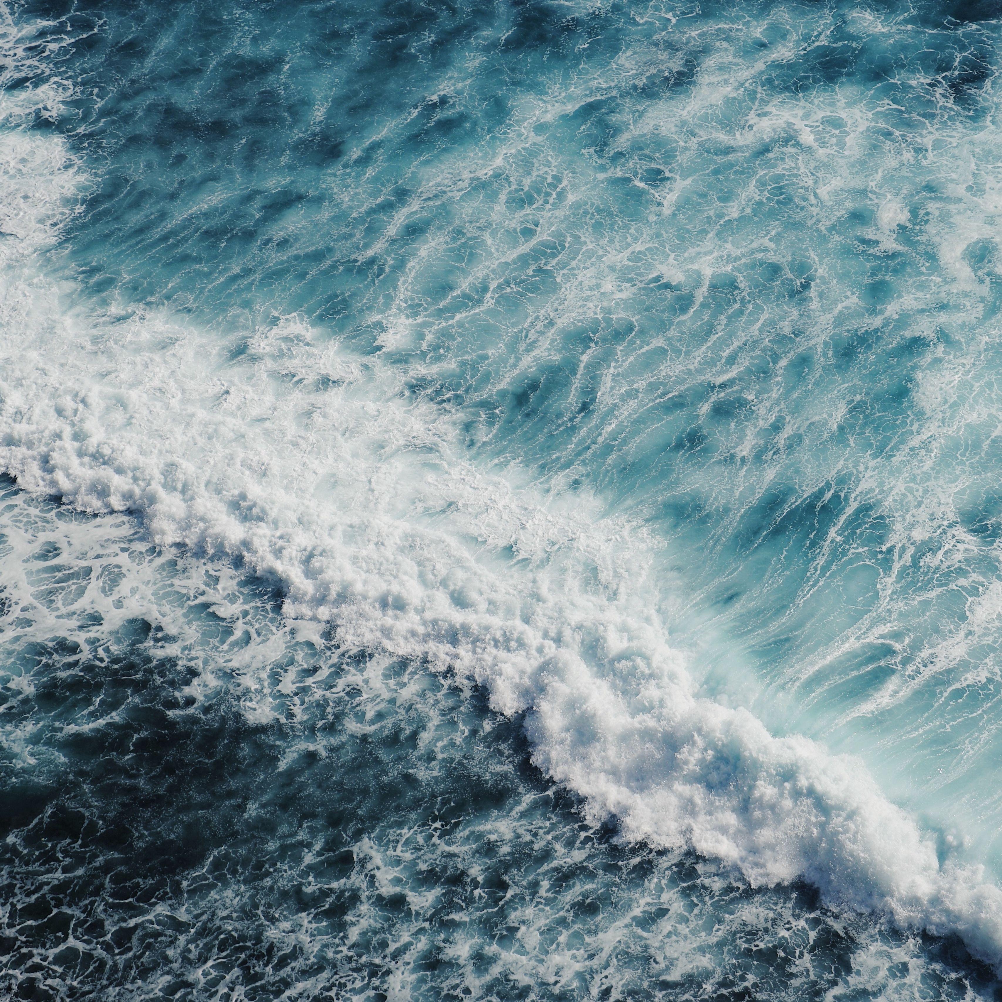 3415x3415 Download wallpaper 3415x3415 ocean, surf, foam, sea, water ipad