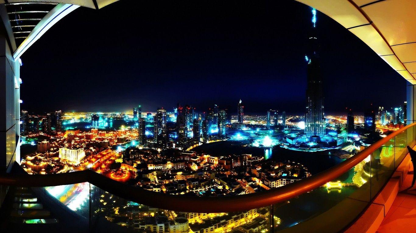 1366x768 Abstract City Wallpaper Desktop
