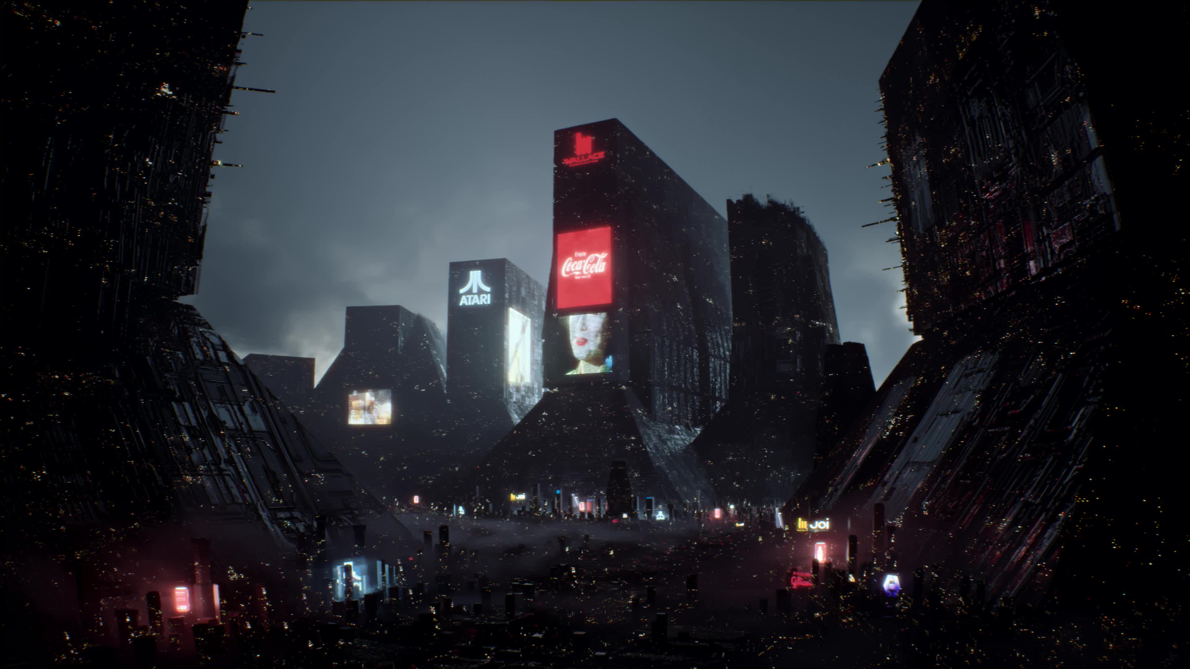 3840x2160 Blade Runner City Lights 4k Live Wallpaper