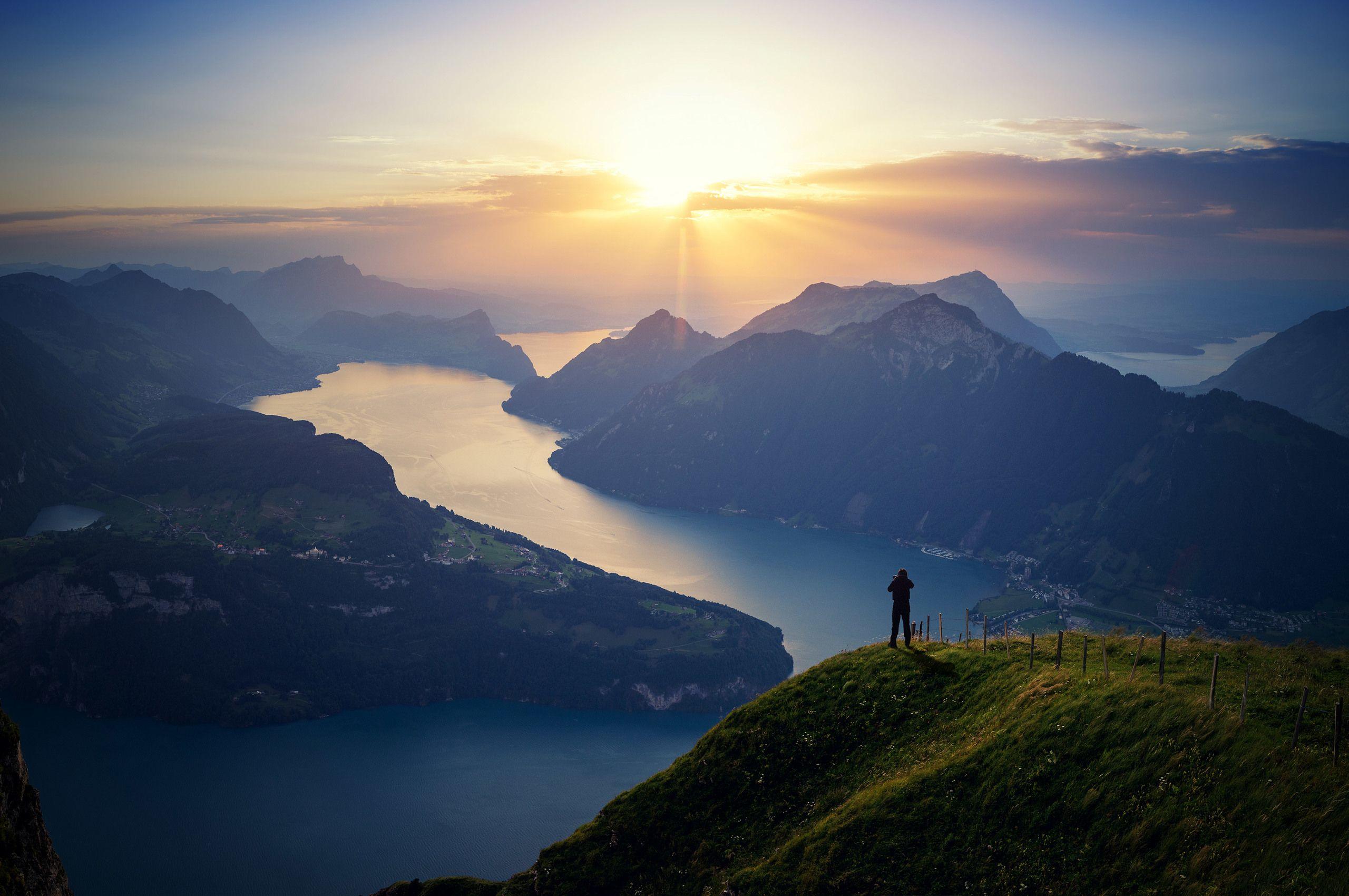 2560x1700 Lake Lucern Landscape Mountains Chromebook Pixel HD 4k