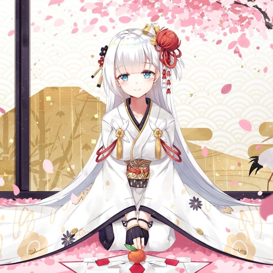 1080x1080 Download 1080x1920 wallpaper kimono, anime girl, japanese