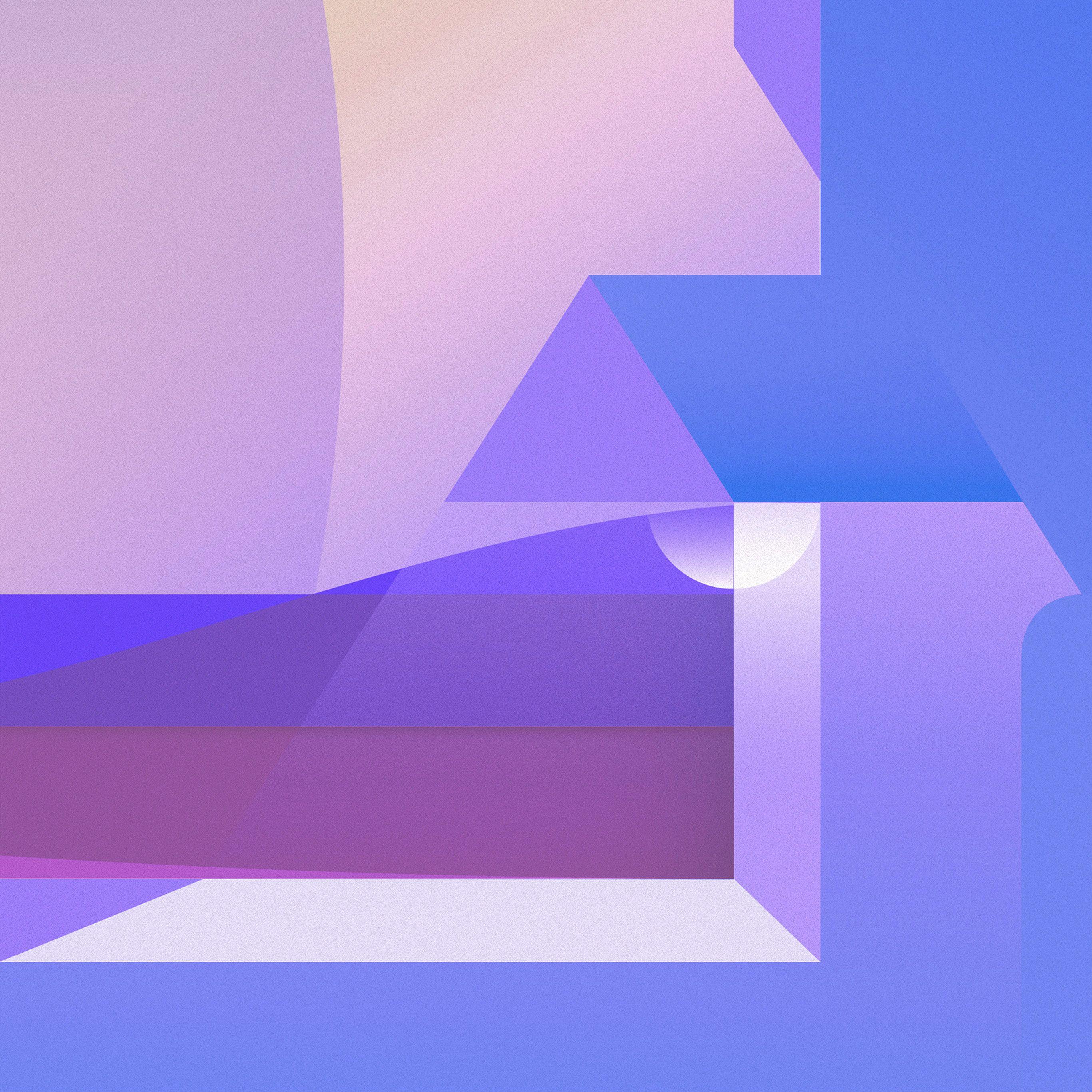 2732x2732 Noise Simple Minimal Blue Soft Pastel Pattern Background
