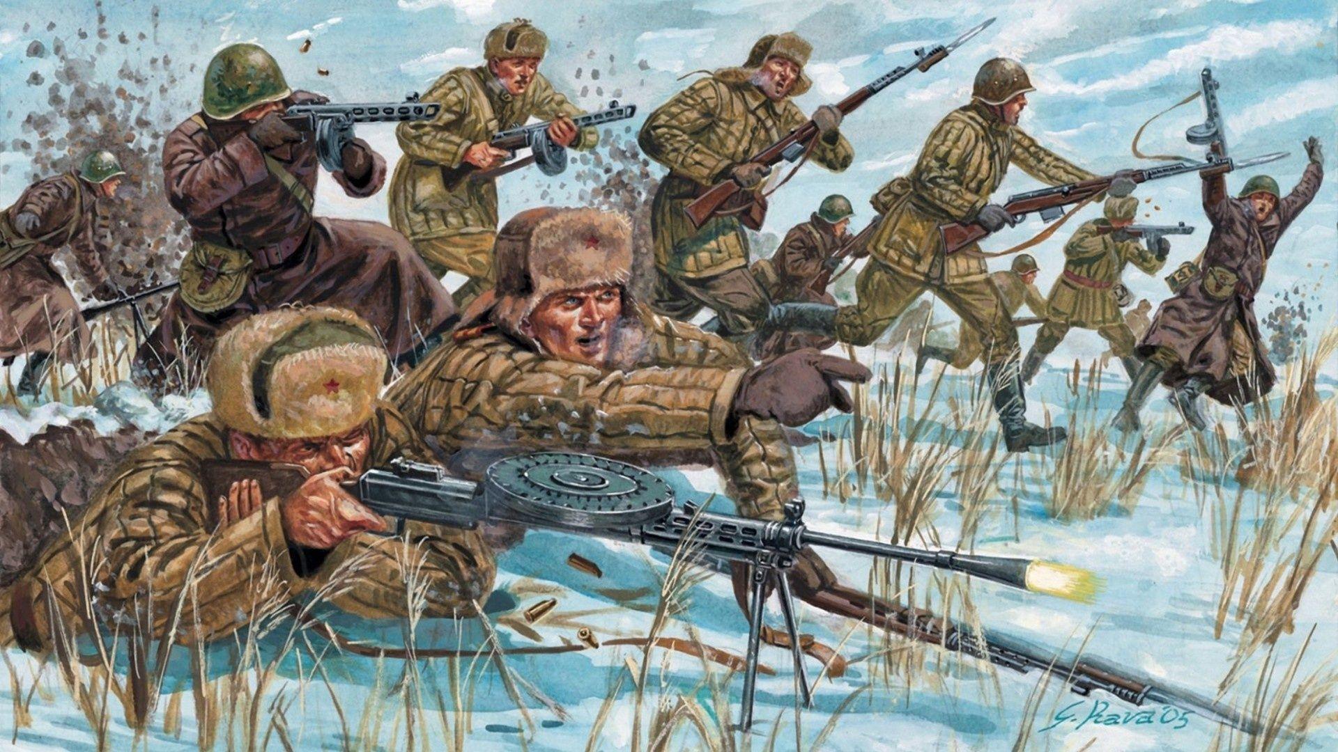 1920x1080 Russian Infantry Ww2 Wallpaper