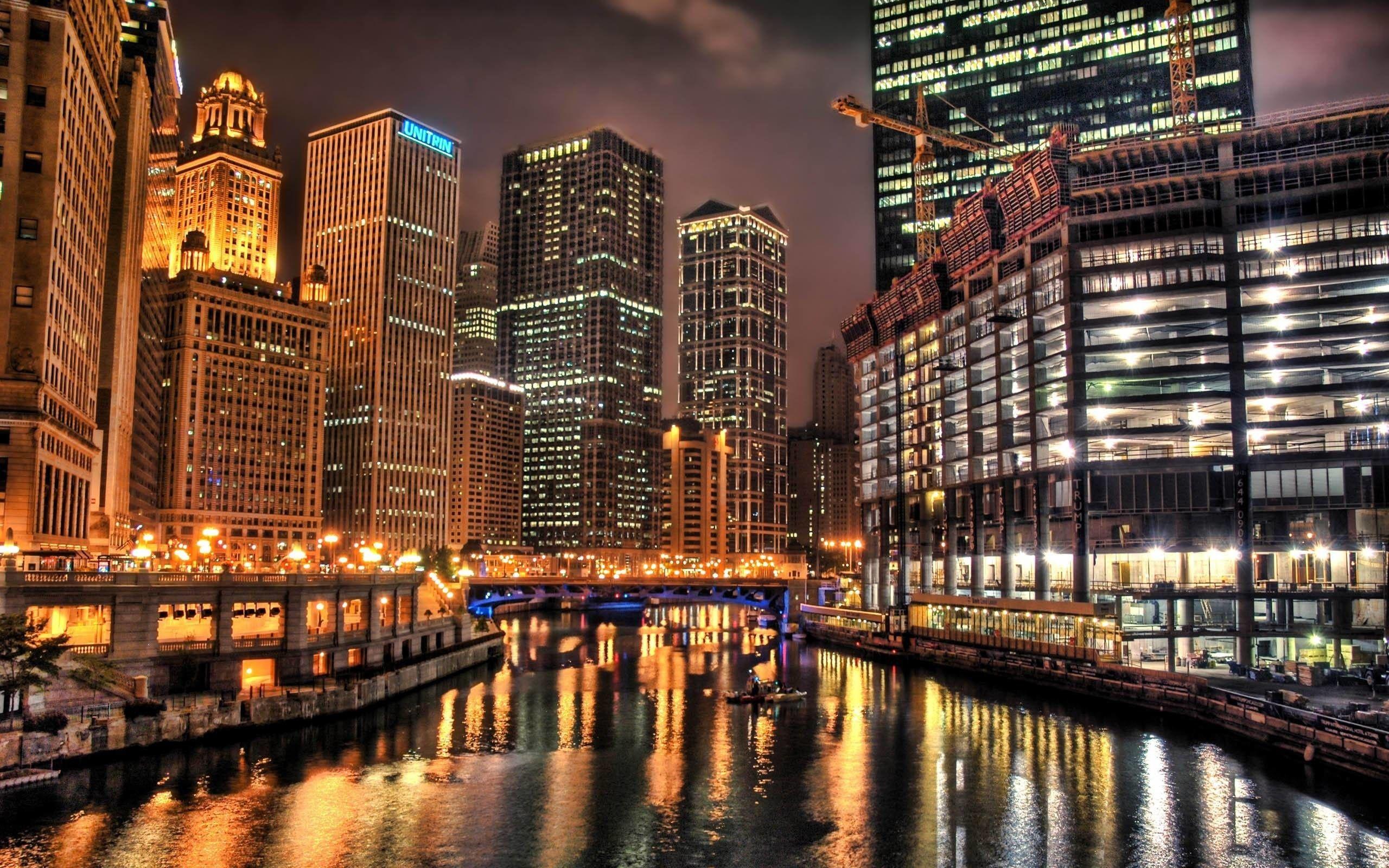 2560x1600 City Lights Background Wallpaper