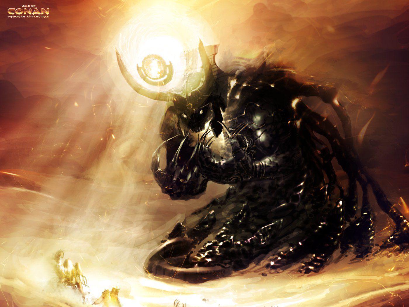 1400x1050 Age of Conan Demon Wallpaper