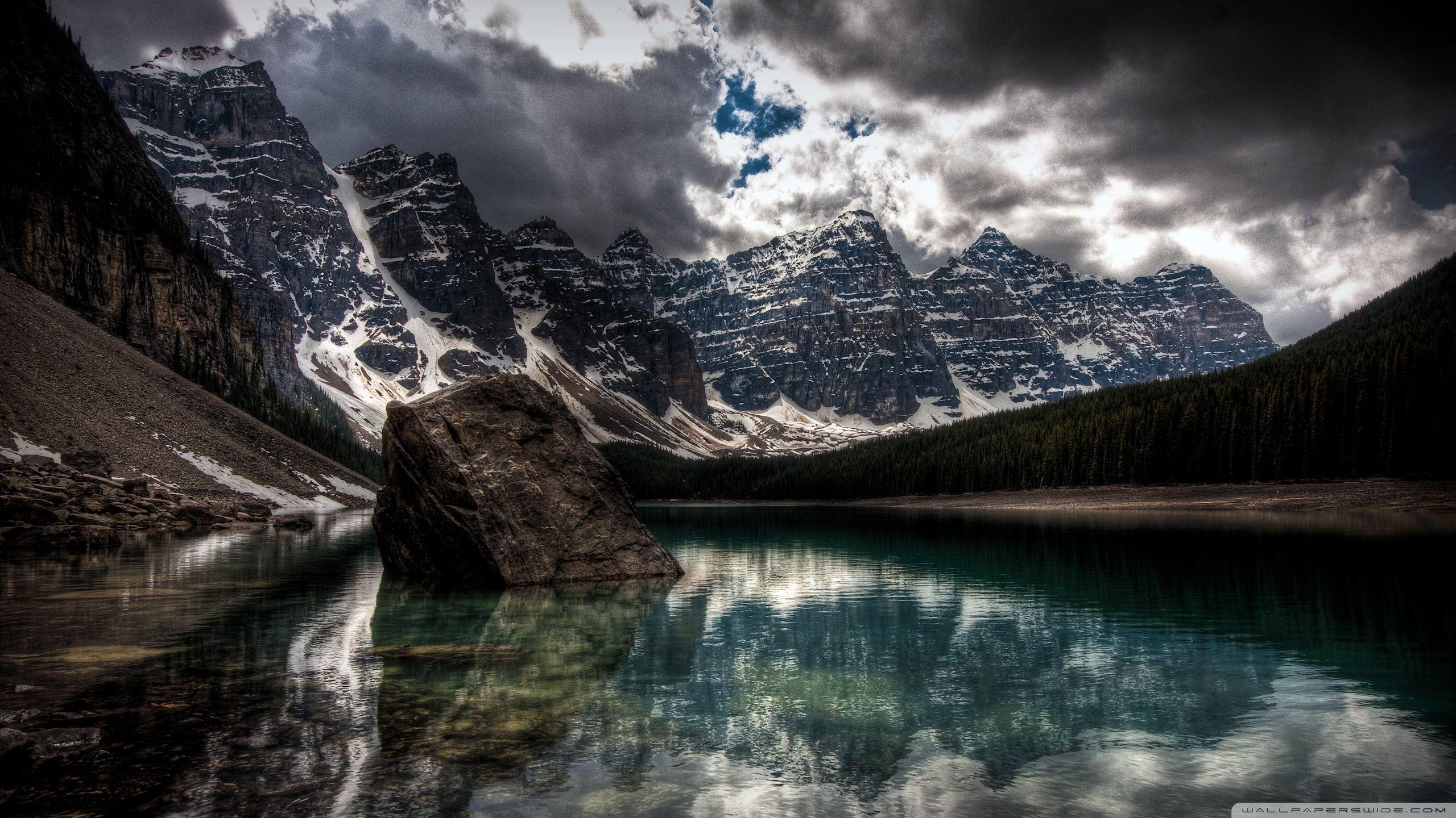 2560x1440 Mountain Lake Scene Ultra HD Desktop Background Wallpaper for 4K