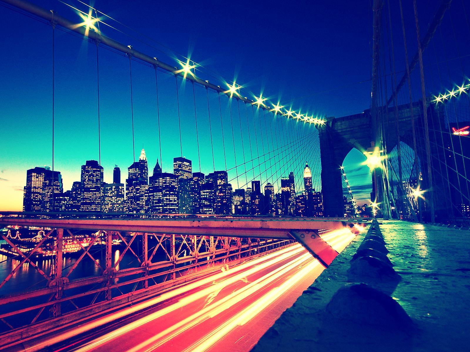 1600x1200 City Lights Image, Colorful Lights On Building