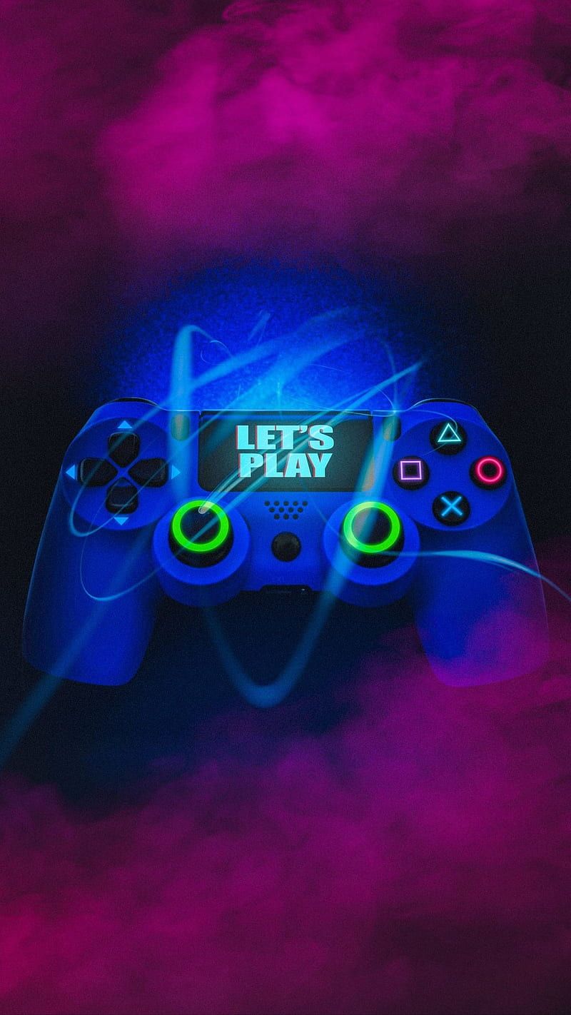 800x1422 Lets play, game, japan, neon, player, ps red smoke, smoke, sony, HD phone wallpaper