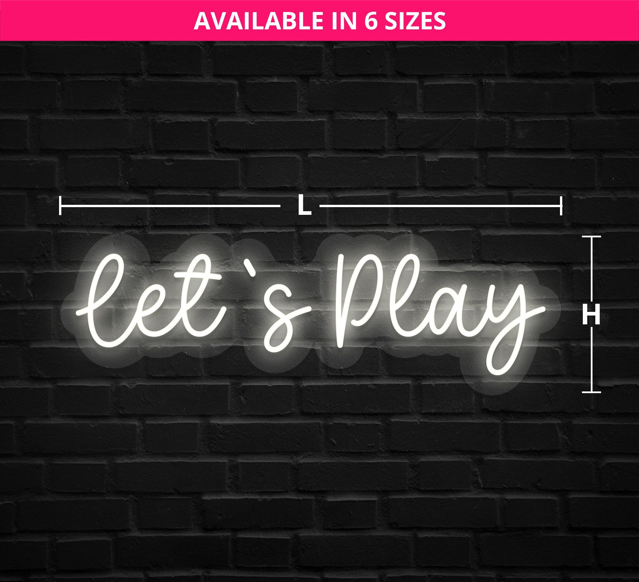 2240x2040 Let's Play Neon Sign Online. Fast Delivery of Signs