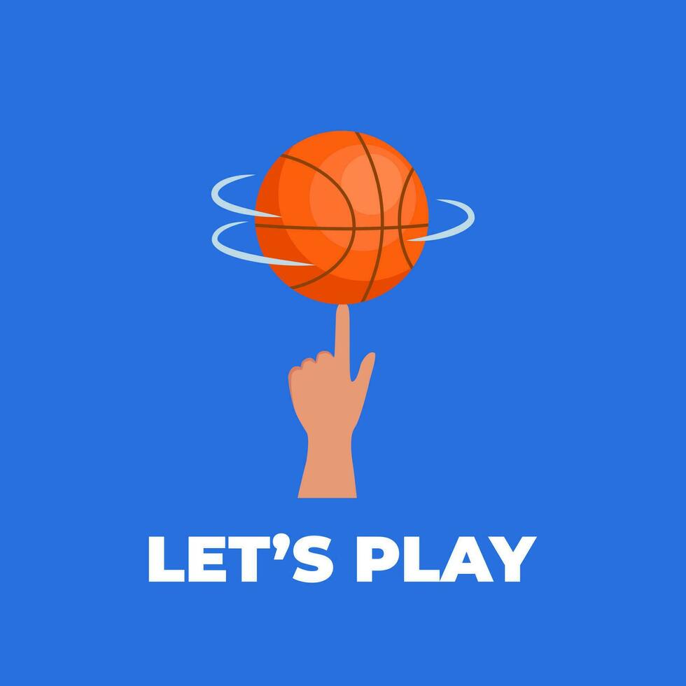980x980 Let's Play Basketball, T Shirt Design Typography With Basketball Illustration, Good For Poster, Print. Vector Illustration