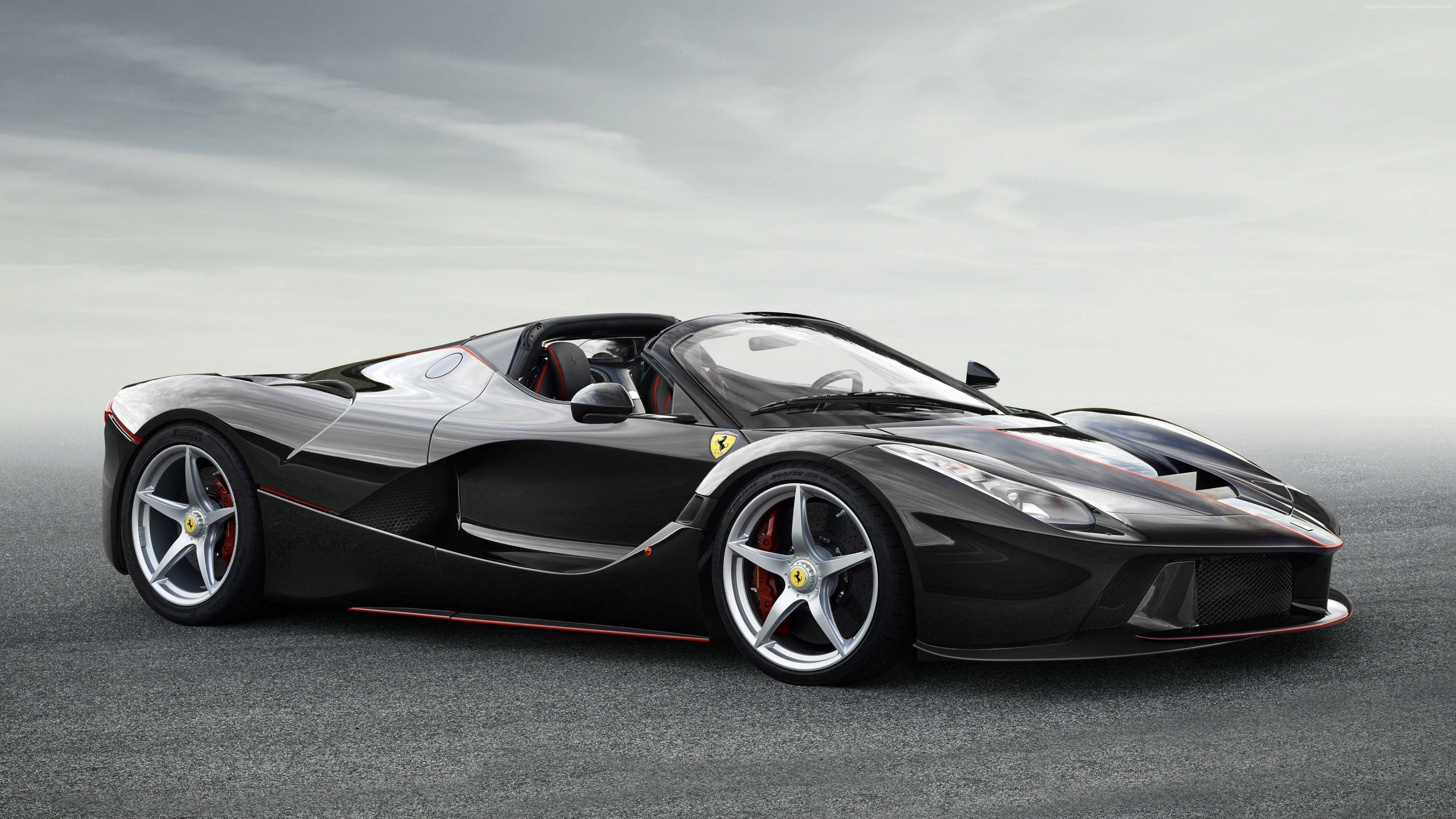 3840x2160 Black Ferrari Wallpaper