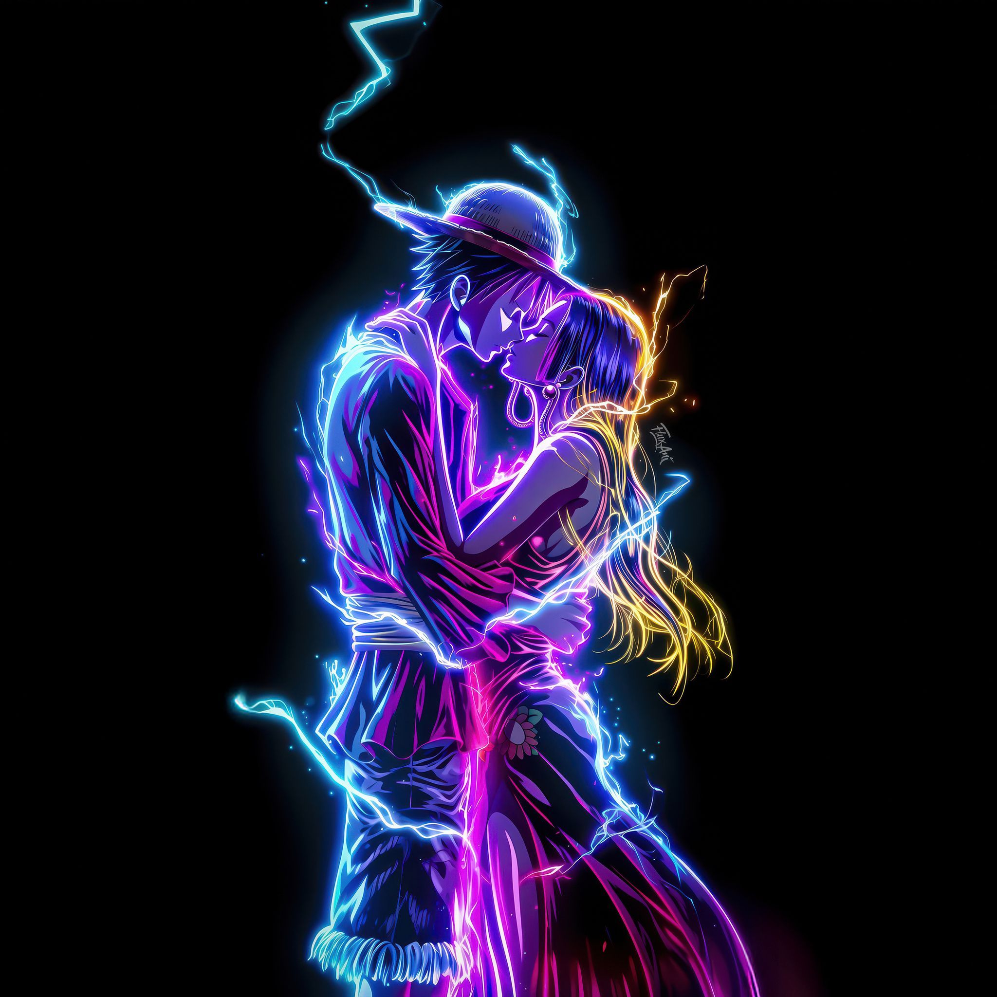 2048x2048 Monkey D Luffy In Love With Boa Hancock iPad Air , HD 4k Wallpaper, Image, Background, Photos and Picture