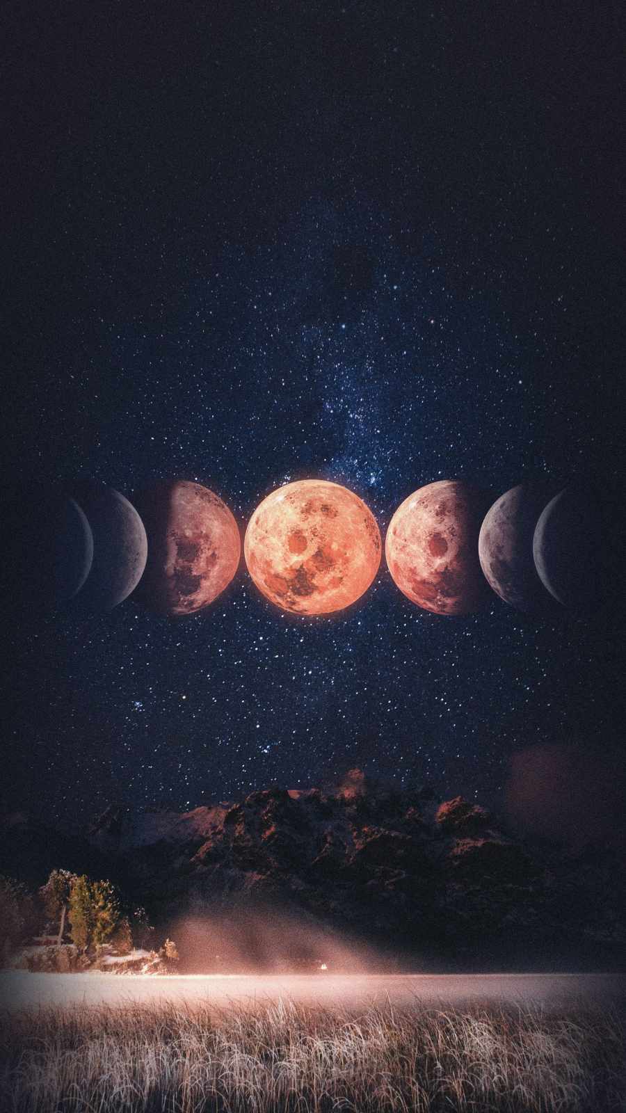 900x1600 Moon Phase Wallpaper