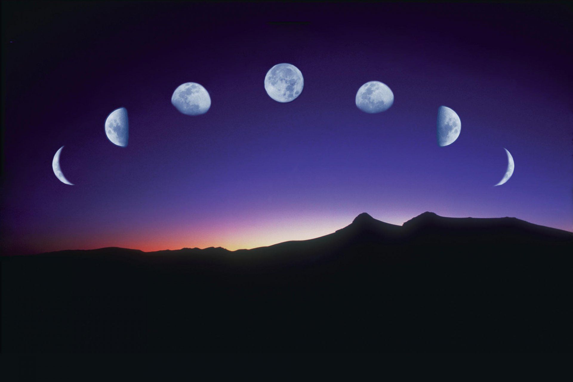 1920x1280 Moon Phases in Nature