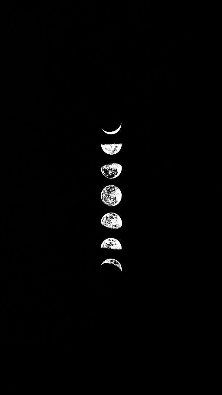 736x1308 Moon Phases iPhone Wallpaper