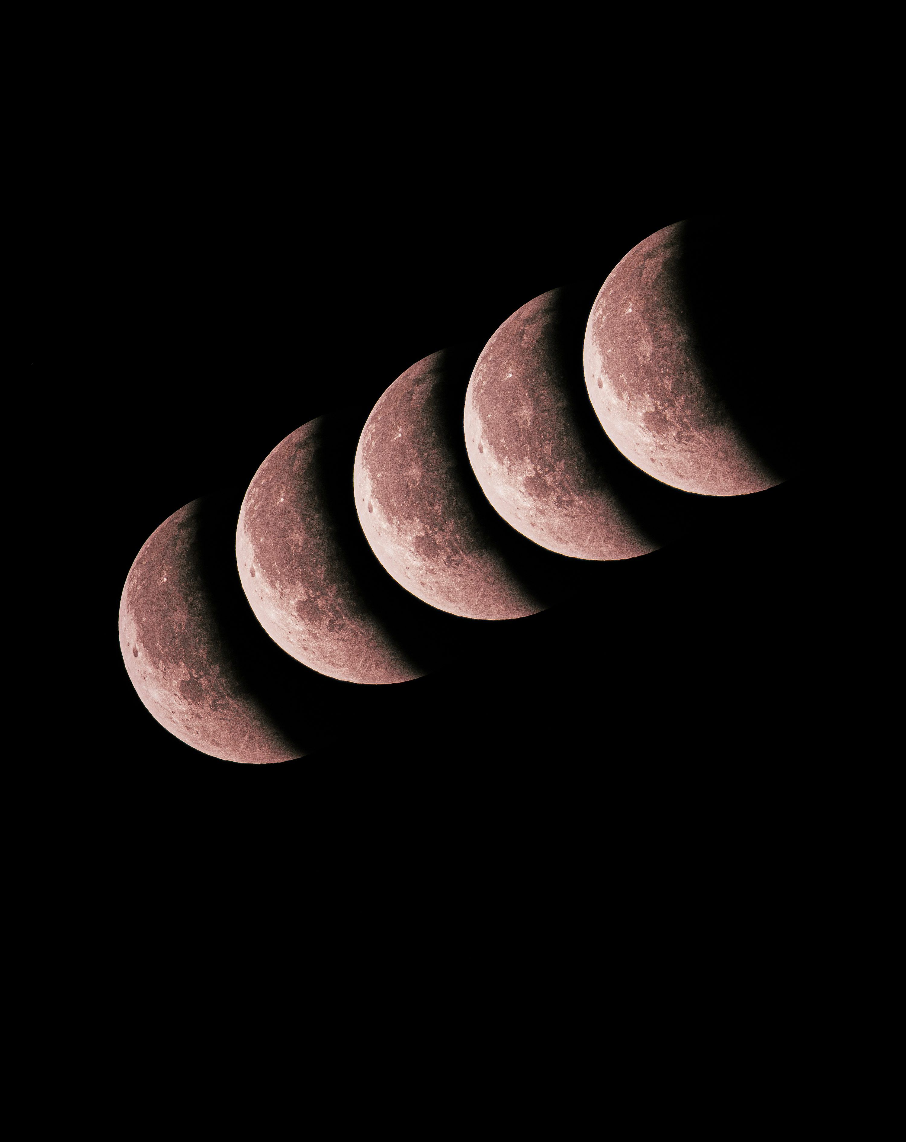 3000x3781 Five phases of the moon in a row photo
