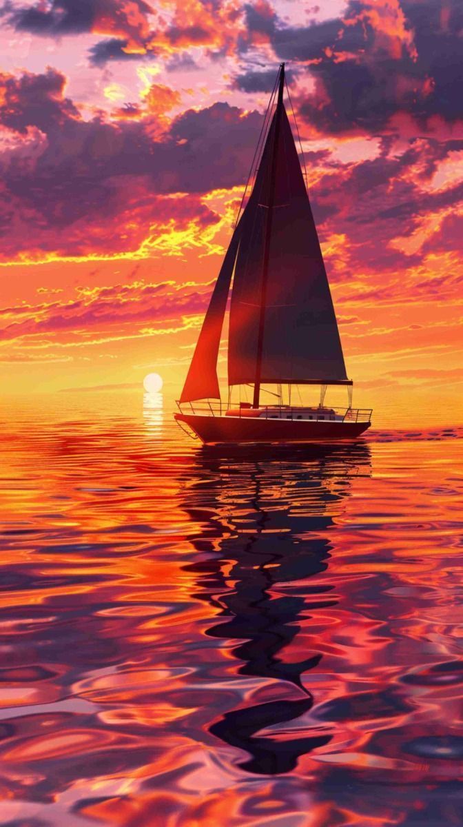 672x1200 Clip Art Sail Boat 4K HD Wallpaper