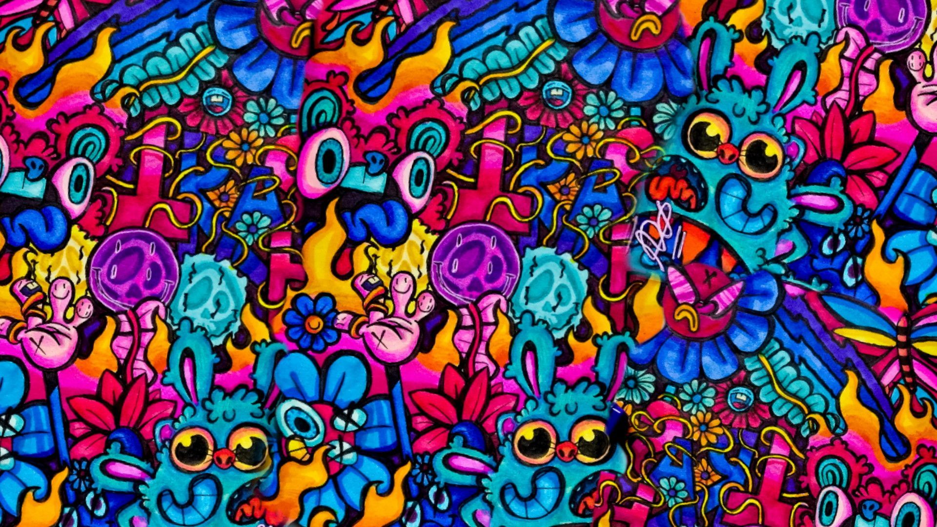 1920x1080 A Colorful And Eye Catching, Vibrant Colour Combinations Which Will Make U Feel Happy Whenever You Look At It [1920×1080]